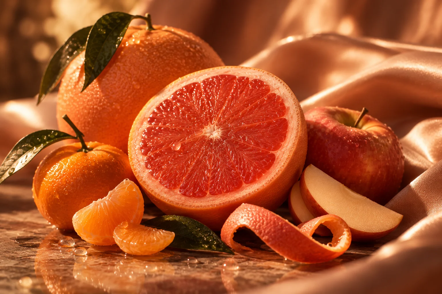 Grapefruit representing the bright opening of MIRAGE